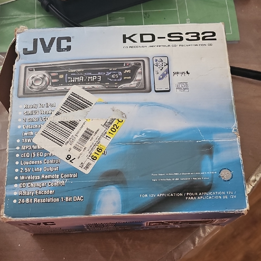 JVC KD-S32 Car Stereo Receiver - Black